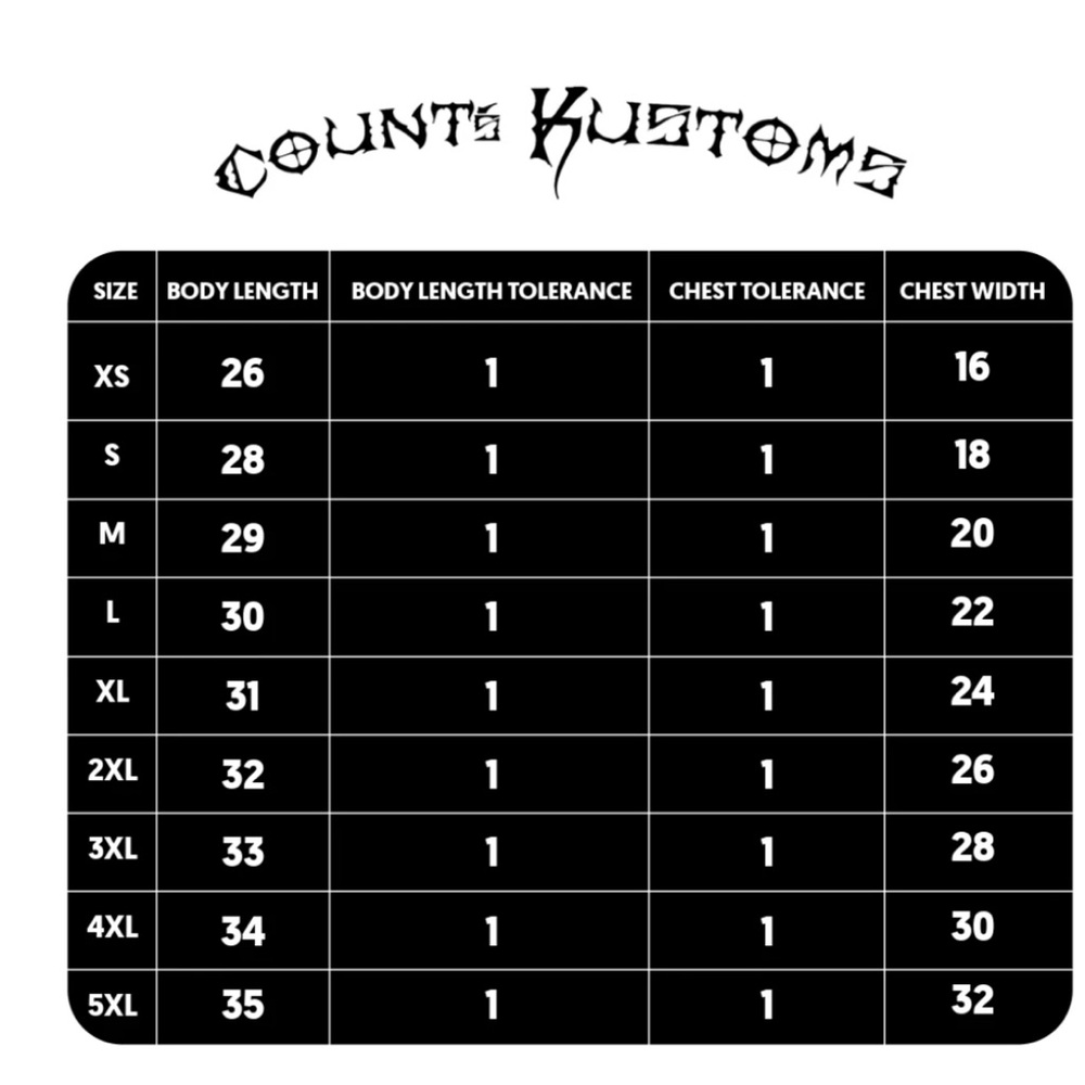 New Counts Kustoms Official License T-shirt Unisex Size Large . - Picture 5 of 10